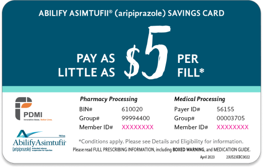 ABILIFY ASIMTUFII® Savings Card, Icon